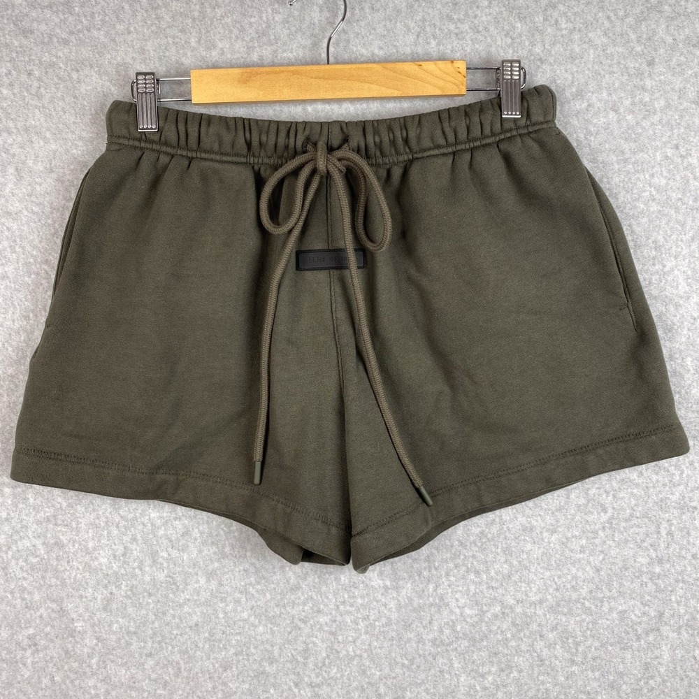 Fear of God Essentials Shorts Womens S Olive Green Sweat